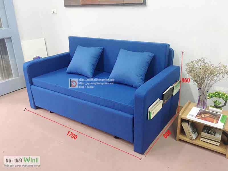 sofa-giường-bọc-nỉ-xanhhh sofa giường bọc nỉ