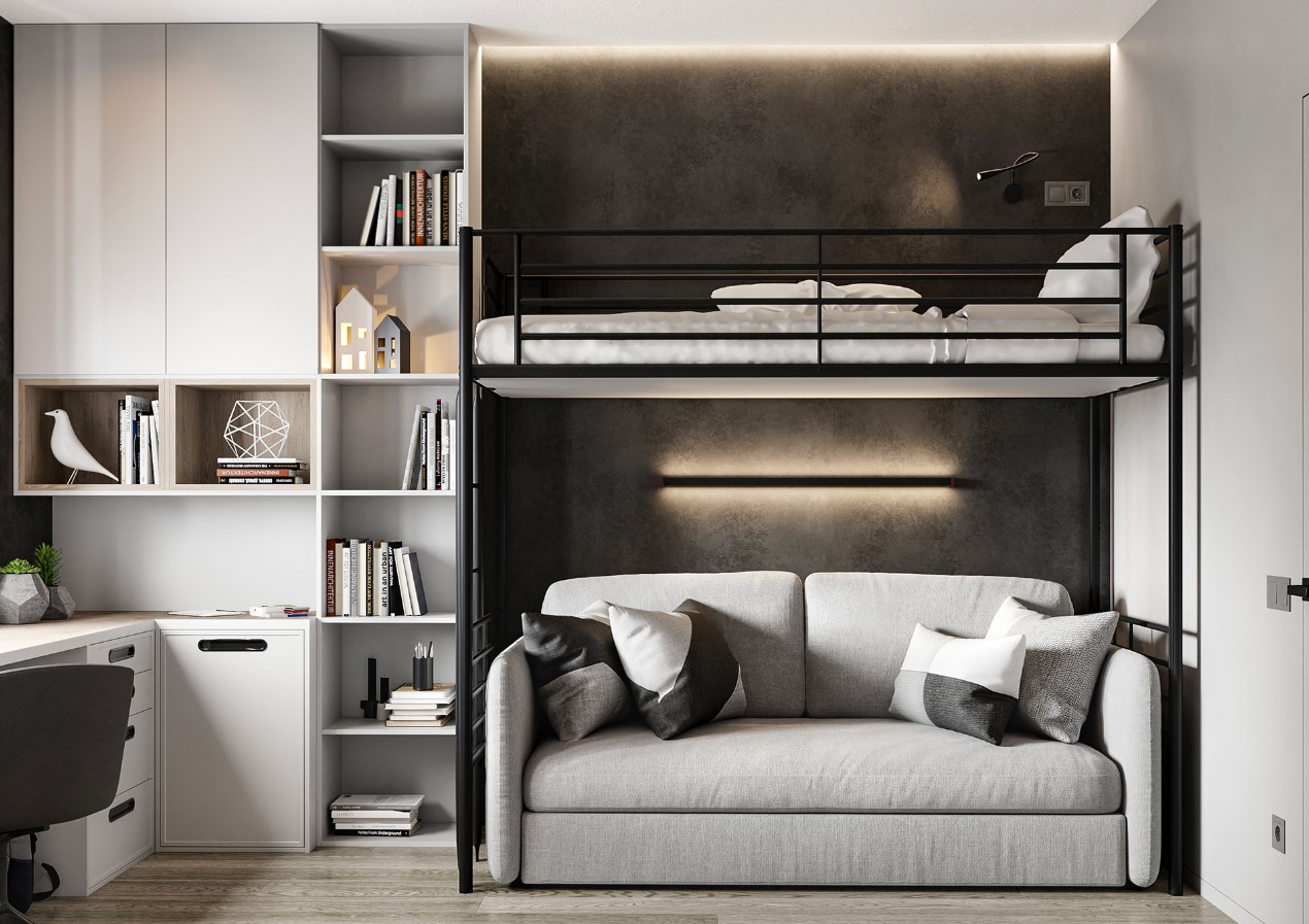 giường tầng sắt kết hợp sofa giường giường tầng sắt kết hợp sofa giường
