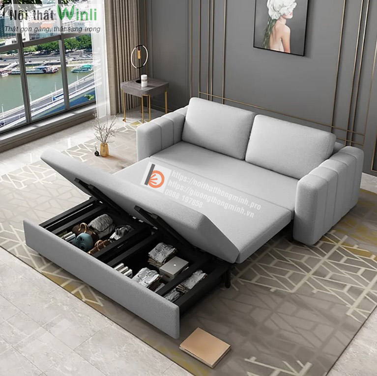 sofa giường thông minh bọc nỉ-TB-4 sofa giường thông minh bọc nỉ TB 4